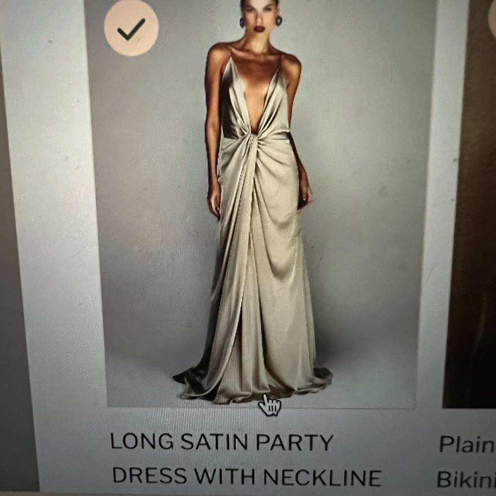 Women’s party dress with low neckline